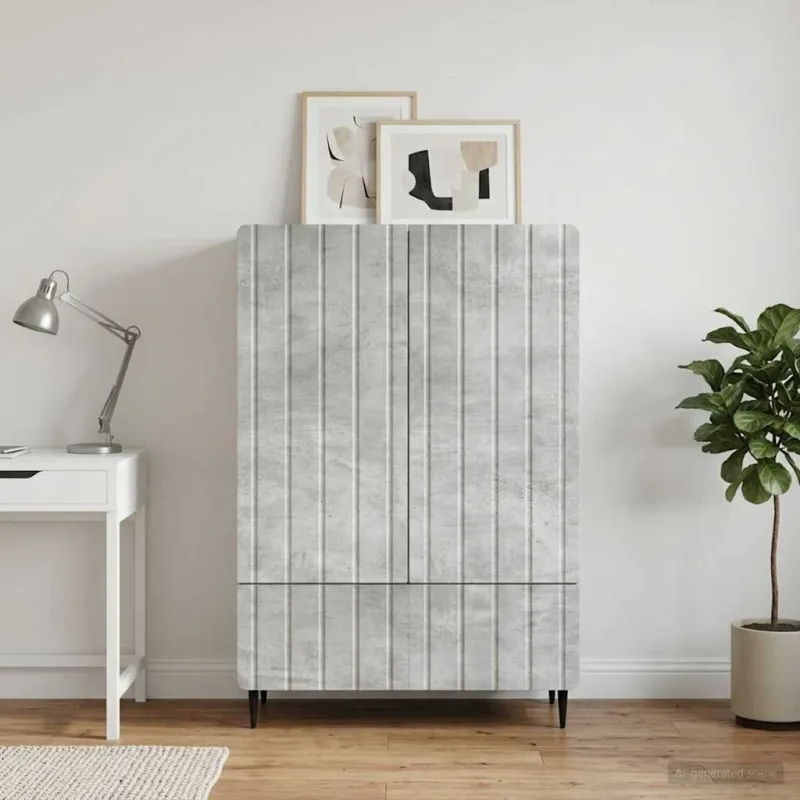 Kabalas Betono pilka 66 x 34,5 x 97 cm Apdirbta mediena