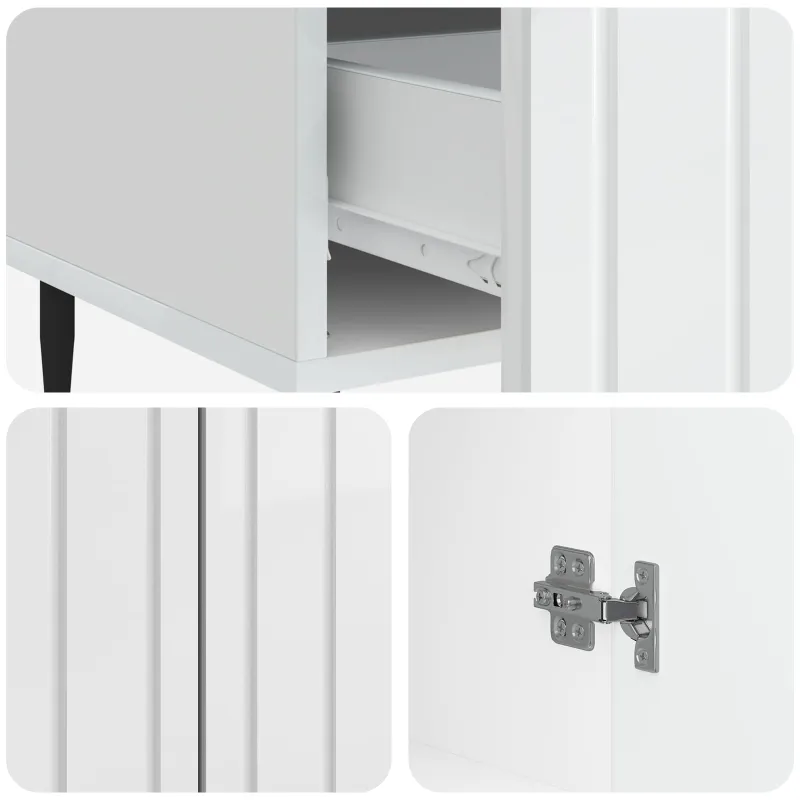 Kabalas Itin blizgi balta 66 x 34,5 x 97 cm Apdirbta mediena