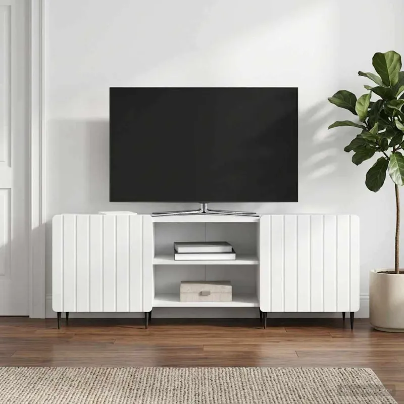 Televizoriaus spintelė Balta 150 x 31 x 52 cm Apdirbta mediena
