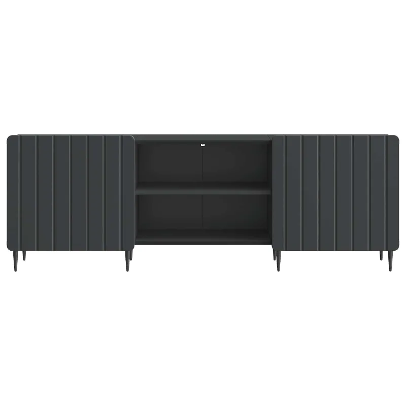 Televizoriaus spintelė Juoda 150 x 31 x 52 cm Apdirbta mediena