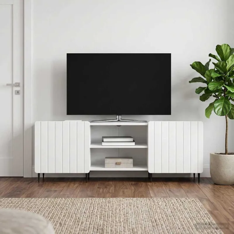 Televizoriaus spintelė Itin blizgi balta 150 x 31 x 52 cm