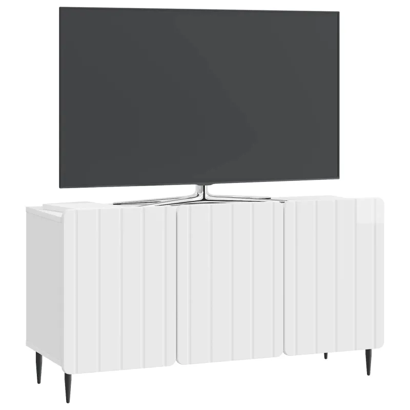 Televizoriaus spintelė Itin blizgi balta 99 x 34,5 x 52 cm