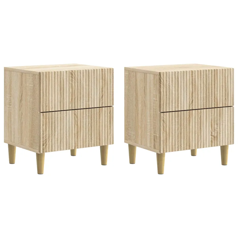 Šalia lovos spintelė 2 pcs Sonoma ąžuolas 43 x 34,5 x 48 cm