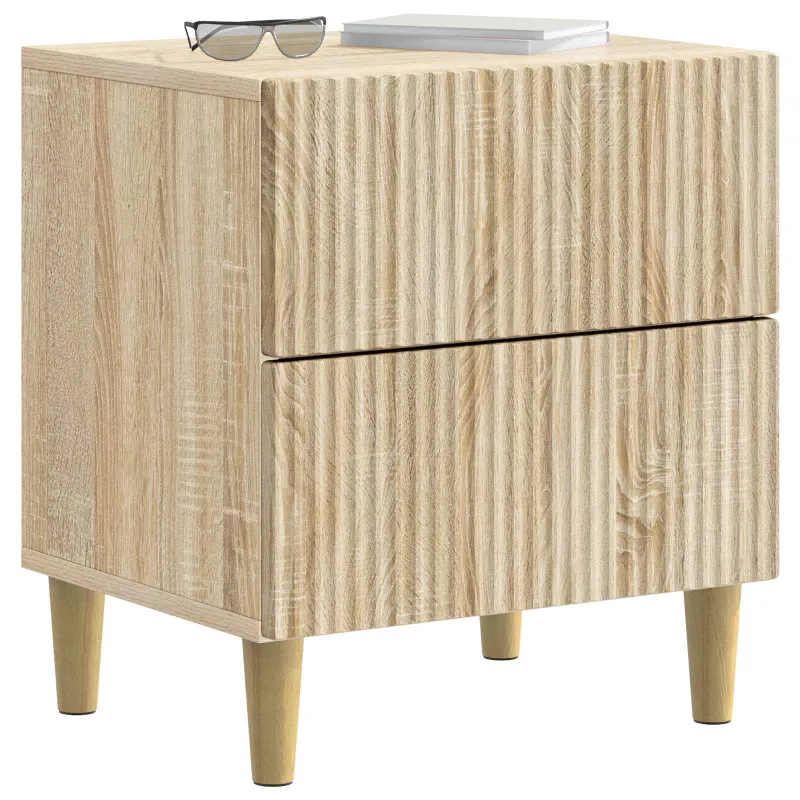 Šalia lovos spintelė 2 pcs Sonoma ąžuolas 43 x 34,5 x 48 cm