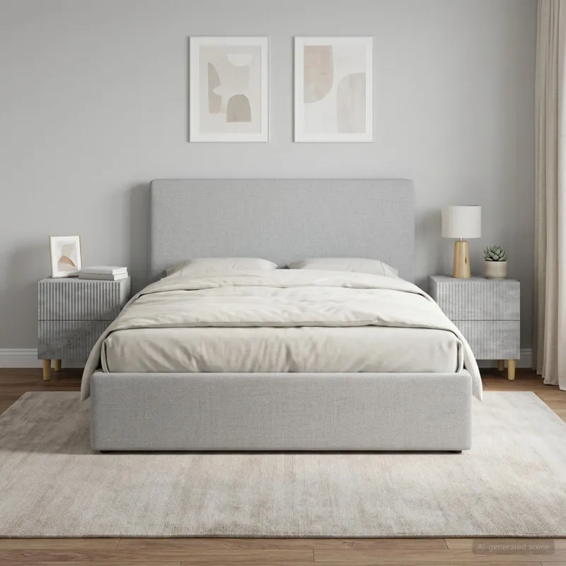 Šalia lovos spintelė 2 pcs Betono pilka 43 x 34,5 x 48 cm