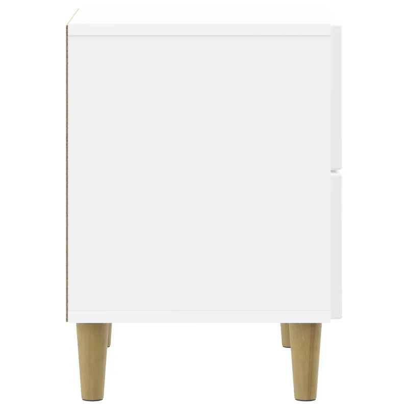 Šalia lovos spintelė 2 pcs Itin blizgi balta 43 x 34,5 x 48 cm