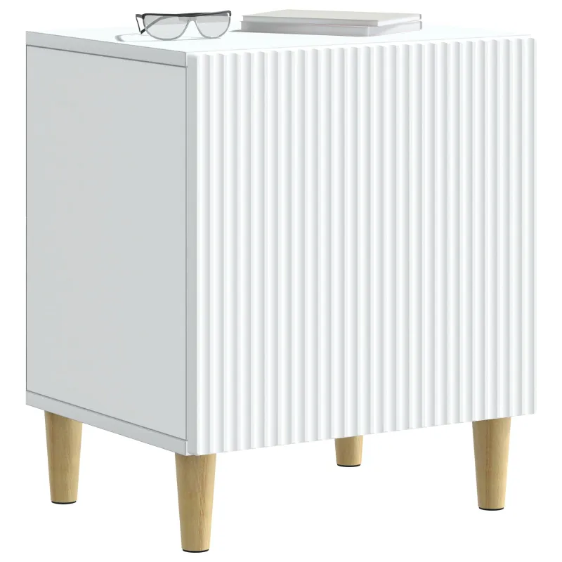 Šalia lovos spintelė 2 pcs Balta 43 x 34,5 x 50 cm