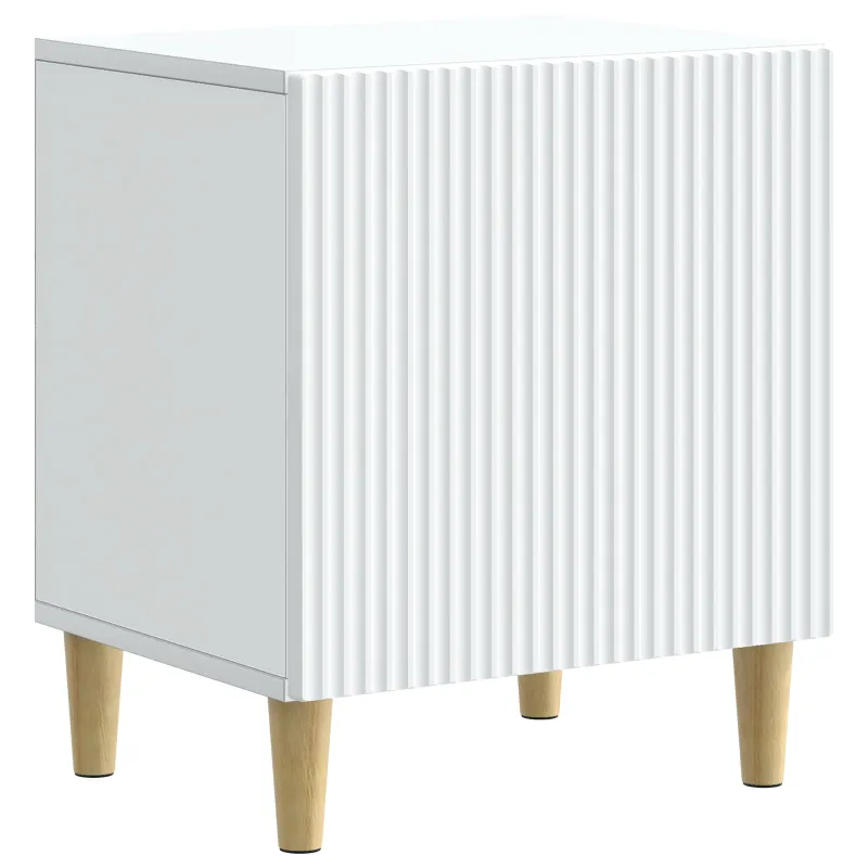 Šalia lovos spintelė 2 pcs Balta 43 x 34,5 x 50 cm