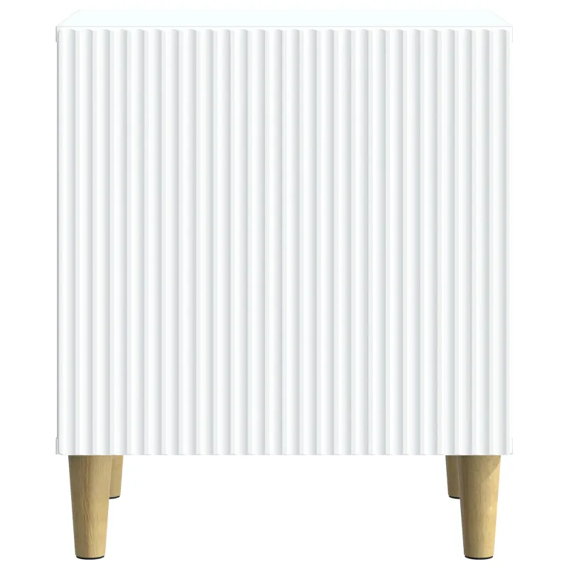 Šalia lovos spintelė 2 pcs Balta 43 x 34,5 x 50 cm