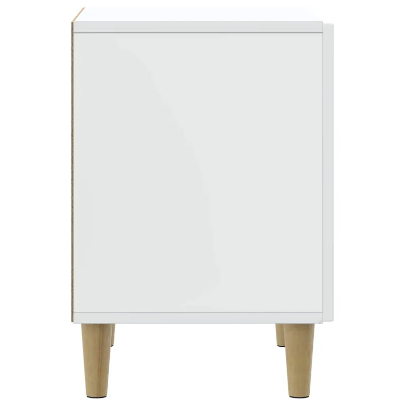 Šalia lovos spintelė 2 pcs Balta 43 x 34,5 x 50 cm