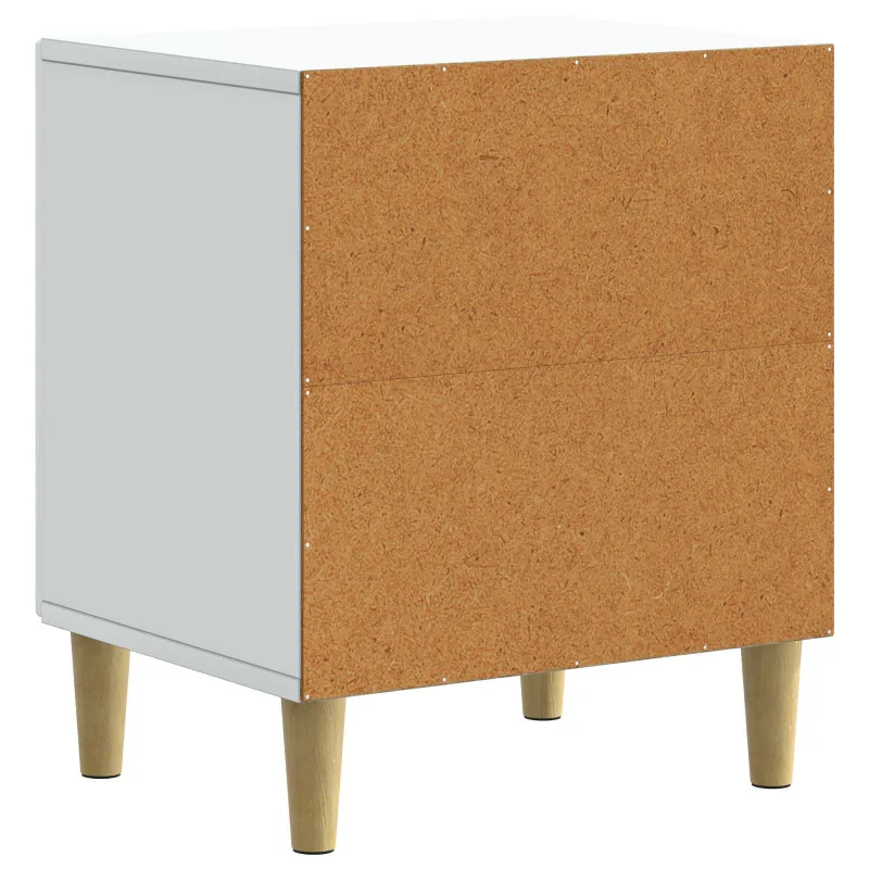 Šalia lovos spintelė 2 pcs Balta 43 x 34,5 x 50 cm