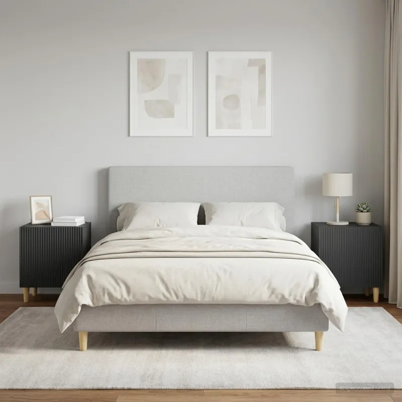 Šalia lovos spintelė 2 pcs Juoda 43 x 34,5 x 50 cm
