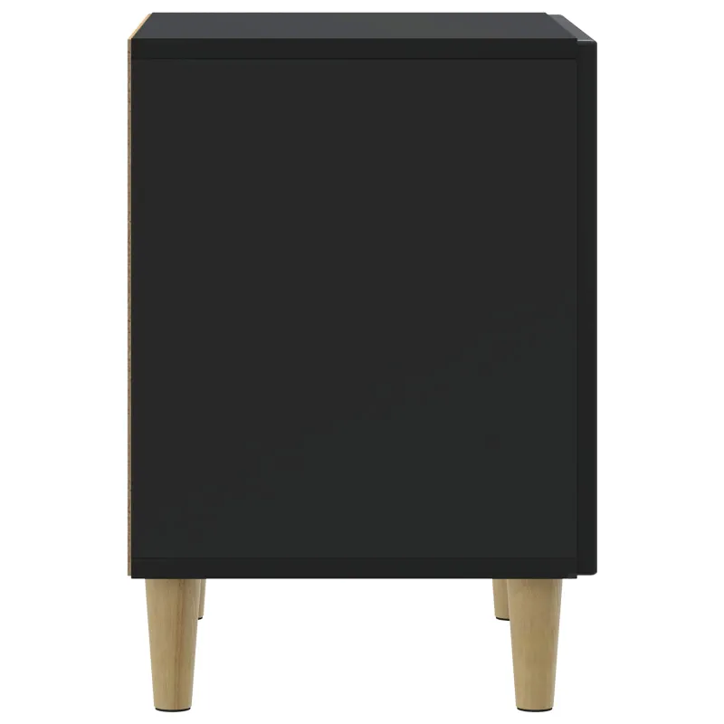 Šalia lovos spintelė 2 pcs Juoda 43 x 34,5 x 50 cm