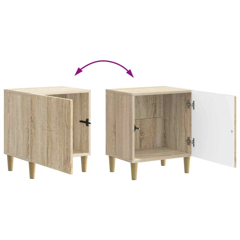 Šalia lovos spintelė 2 pcs Sonoma ąžuolas 43 x 34,5 x 50 cm