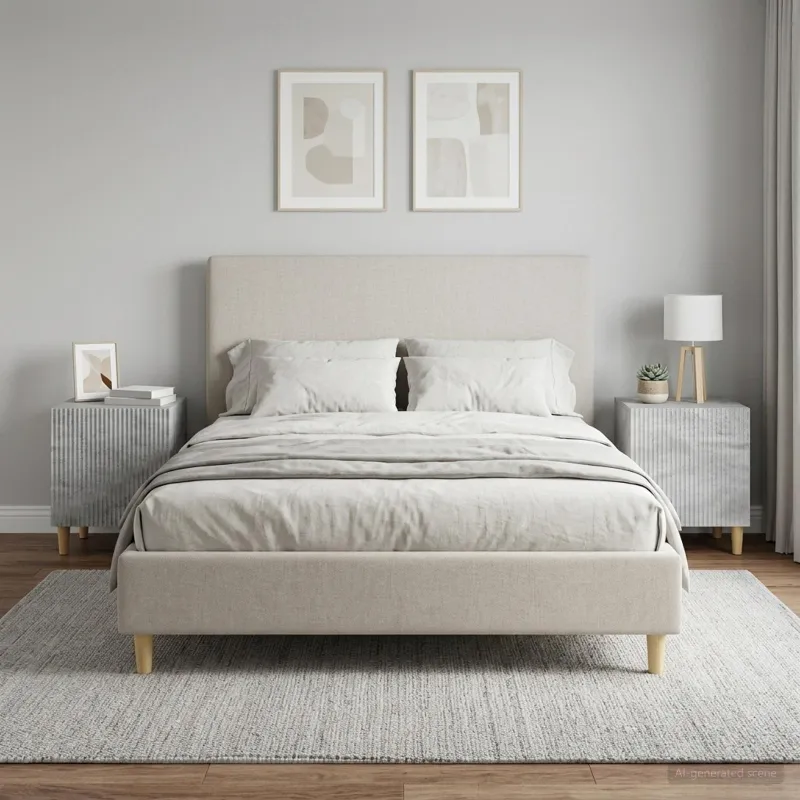 Šalia lovos spintelė 2 pcs Betono pilka 43 x 34,5 x 50 cm