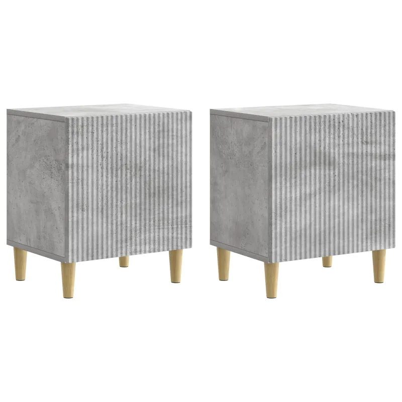 Šalia lovos spintelė 2 pcs Betono pilka 43 x 34,5 x 50 cm