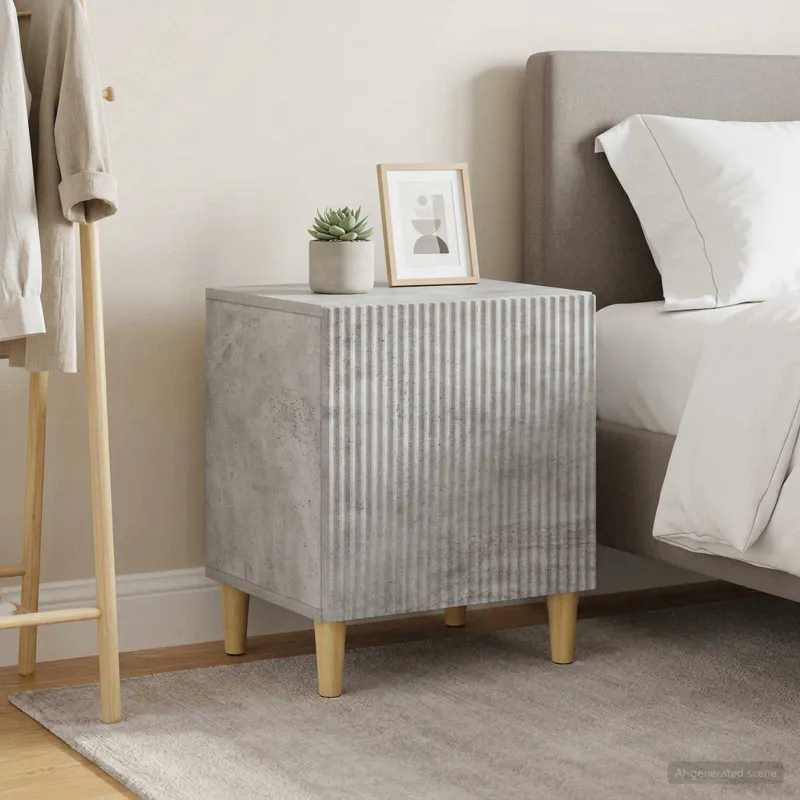 Šalia lovos spintelė 2 pcs Betono pilka 43 x 34,5 x 50 cm