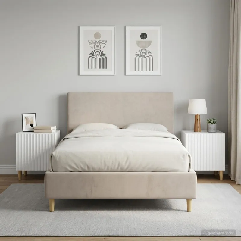 Šalia lovos spintelė 2 pcs Itin blizgi balta 43 x 34,5 x 50 cm