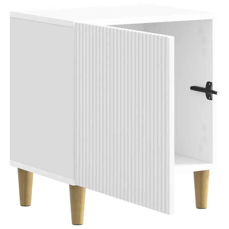 Šalia lovos spintelė 2 pcs Itin blizgi balta 43 x 34,5 x 50 cm