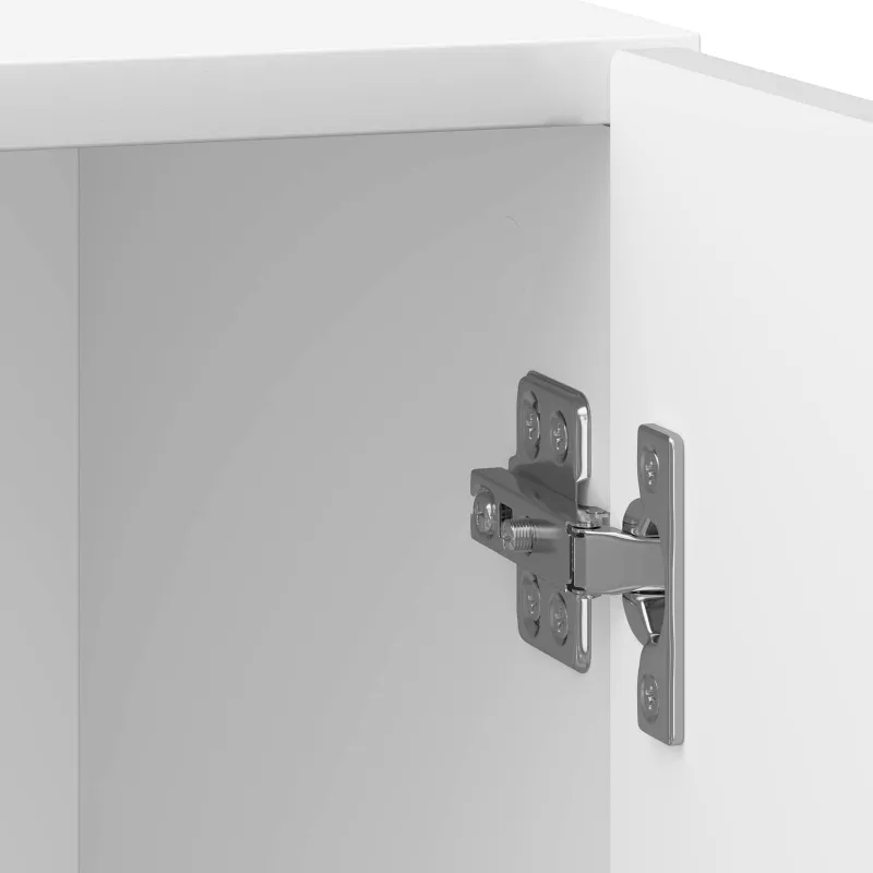 Šalia lovos spintelė 2 pcs Itin blizgi balta 43 x 34,5 x 50 cm