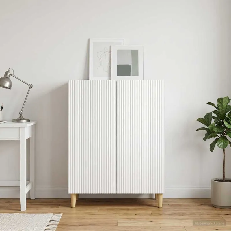 Kabalas Itin blizgi balta 66 x 34,5 x 90 cm Apdirbta mediena
