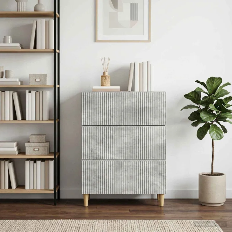 Stalčių spintelė Betono pilka 66 x 34,5 x 90 cm