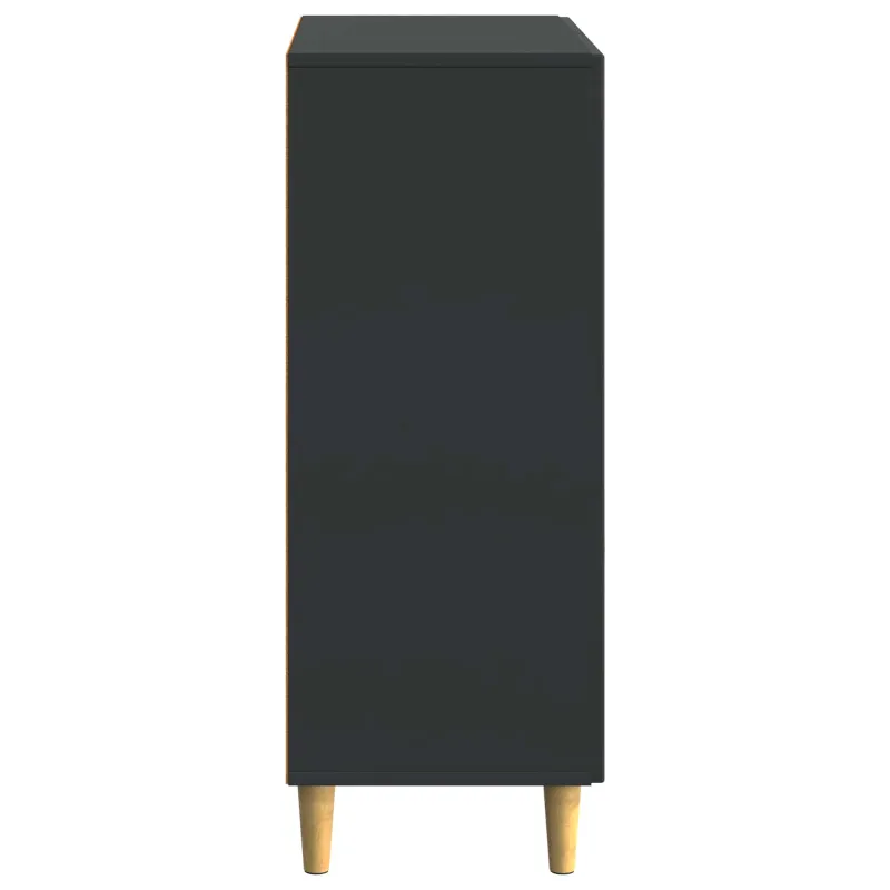 Kabalas su stalčių Juoda 66 x 34,5 x 90 cm Apdirbta mediena