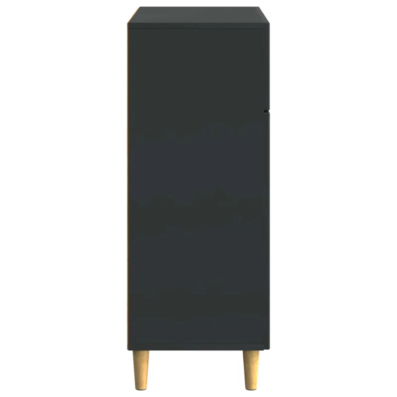 Kabalas su stalčių Juoda 66 x 34,5 x 90 cm Apdirbta mediena