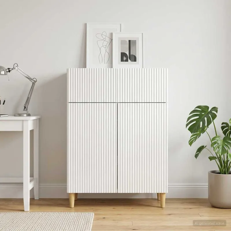 Kabalas Itin blizgi balta 66 x 34,5 x 90 cm Apdirbta mediena