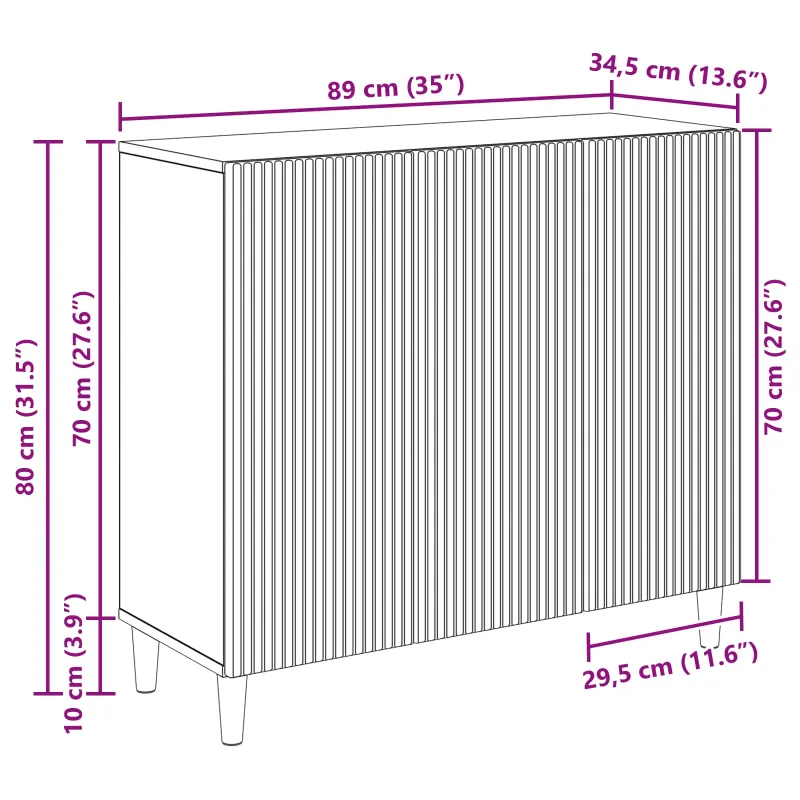 Kabalas Juoda 89 x 34,5 x 80 cm Apdirbta mediena