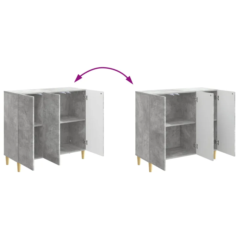 Kabalas Betono pilka 89 x 34,5 x 80 cm Apdirbta mediena