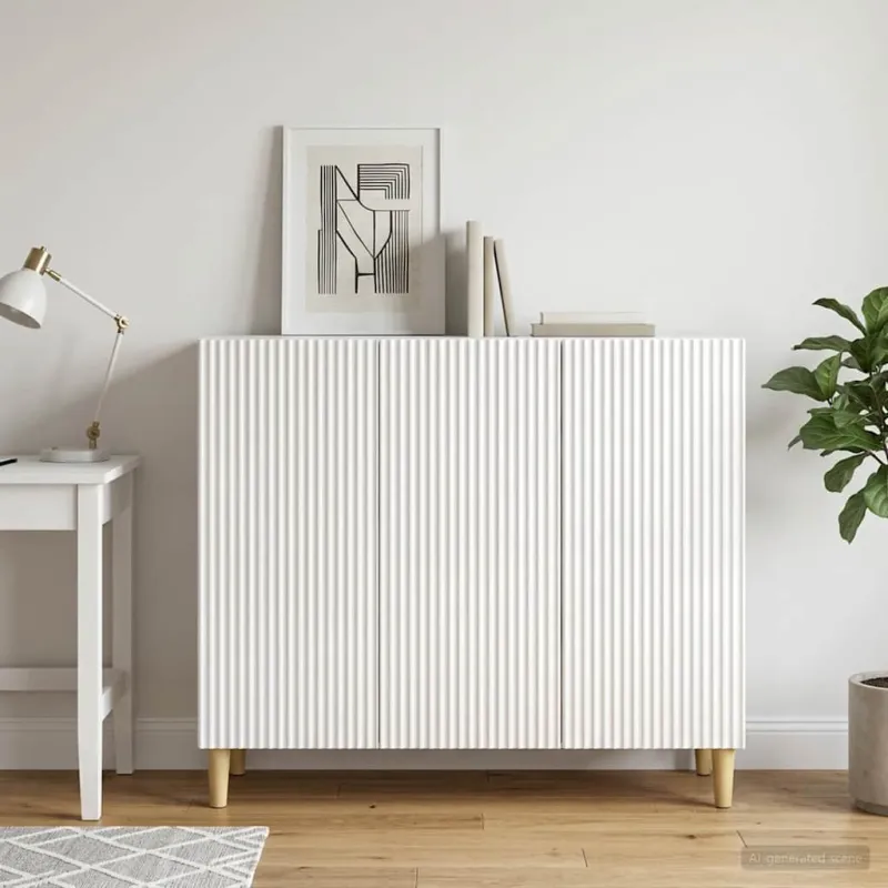 Kabalas Itin blizgi balta 89 x 34,5 x 80 cm Apdirbta mediena