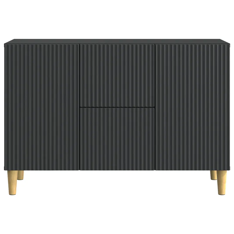 Kabalas su stalčių Juoda 89 x 34,5 x 60 cm Apdirbta mediena