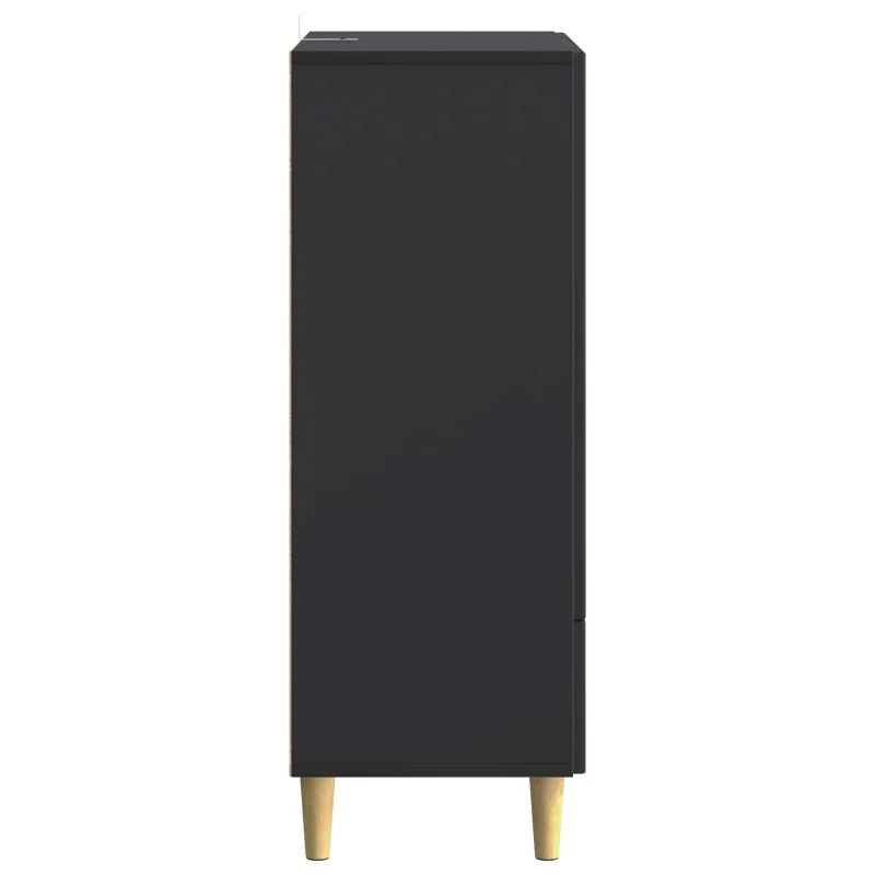 Kabalas su stalčių Juoda 66 x 34,5 x 95 cm Apdirbta mediena