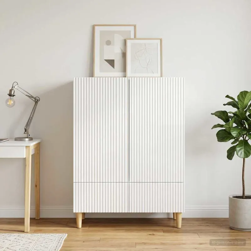 Kabalas Itin blizgi balta 66 x 34,5 x 95 cm Apdirbta mediena