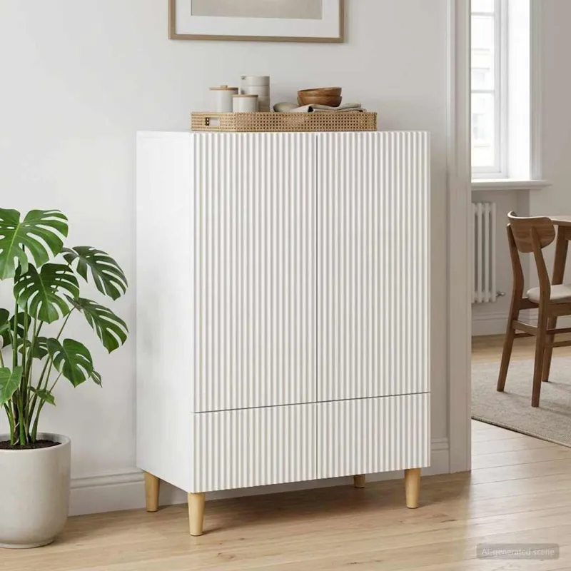 Kabalas Itin blizgi balta 66 x 34,5 x 95 cm Apdirbta mediena