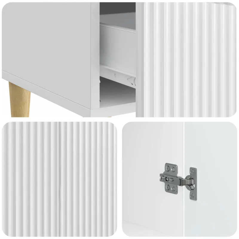 Kabalas Itin blizgi balta 66 x 34,5 x 95 cm Apdirbta mediena