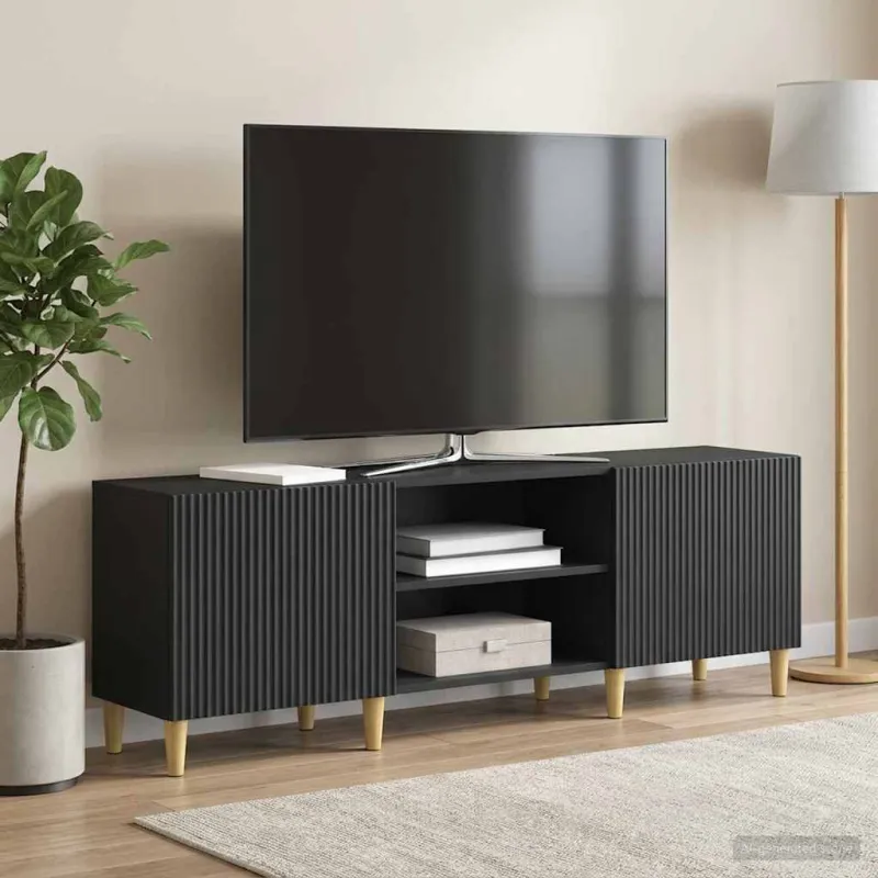 Televizoriaus spintelė Juoda 150 x 31 x 50 cm Apdirbta mediena