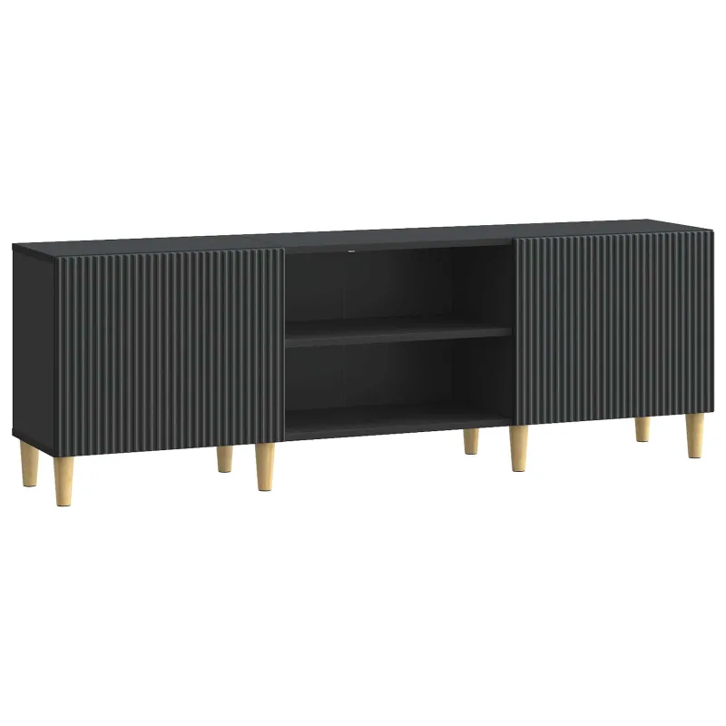 Televizoriaus spintelė Juoda 150 x 31 x 50 cm Apdirbta mediena