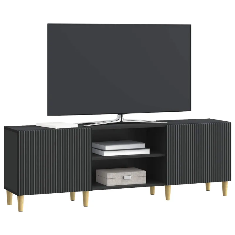 Televizoriaus spintelė Juoda 150 x 31 x 50 cm Apdirbta mediena