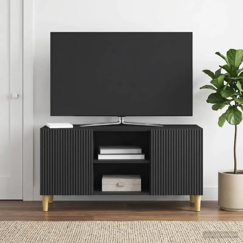 Televizoriaus spintelė Juoda 102 x 34,5 x 50 cm