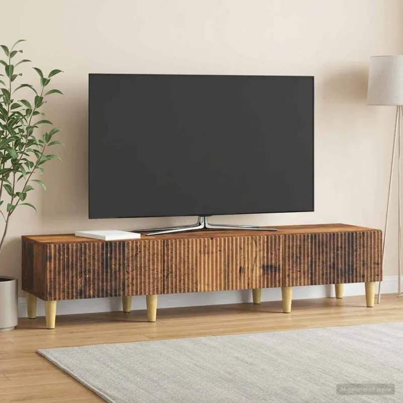 Televizoriaus spintelė Sendintos medienos 147 x 34,5 x 30 cm