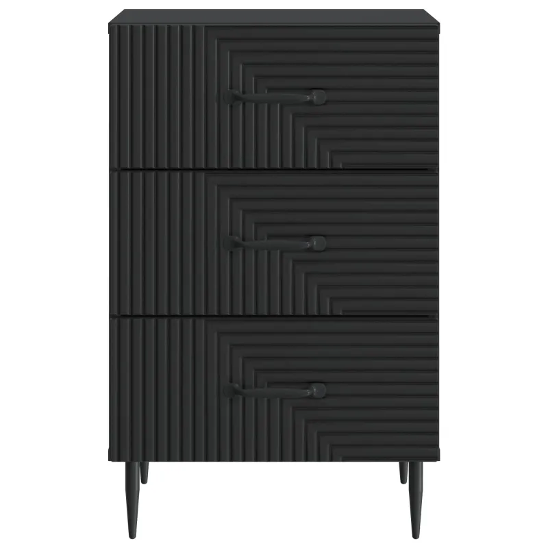 Šalia lovos spintelė Juoda 43 x 41 x 66,5 cm Apdirbta mediena