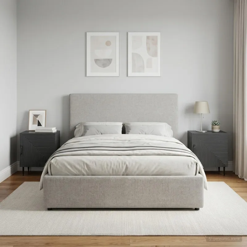 Šalia lovos spintelė 2 pcs Juoda 43 x 34,5 x 50 cm