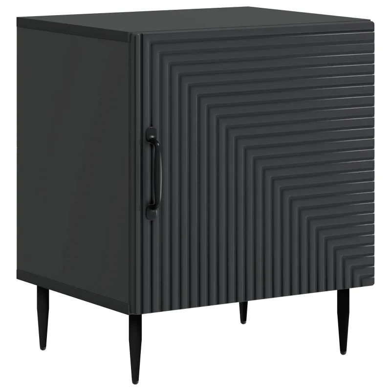 Šalia lovos spintelė 2 pcs Juoda 43 x 34,5 x 50 cm