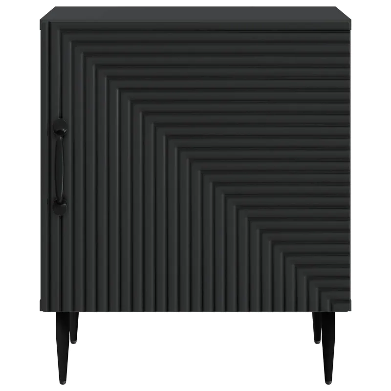 Šalia lovos spintelė 2 pcs Juoda 43 x 34,5 x 50 cm