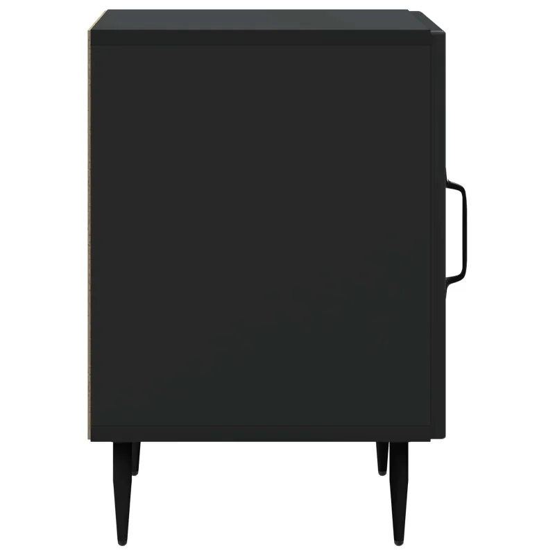 Šalia lovos spintelė 2 pcs Juoda 43 x 34,5 x 50 cm