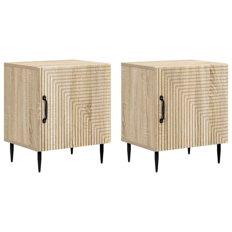 Šalia lovos spintelė 2 pcs Sonoma ąžuolas 43 x 34,5 x 50 cm