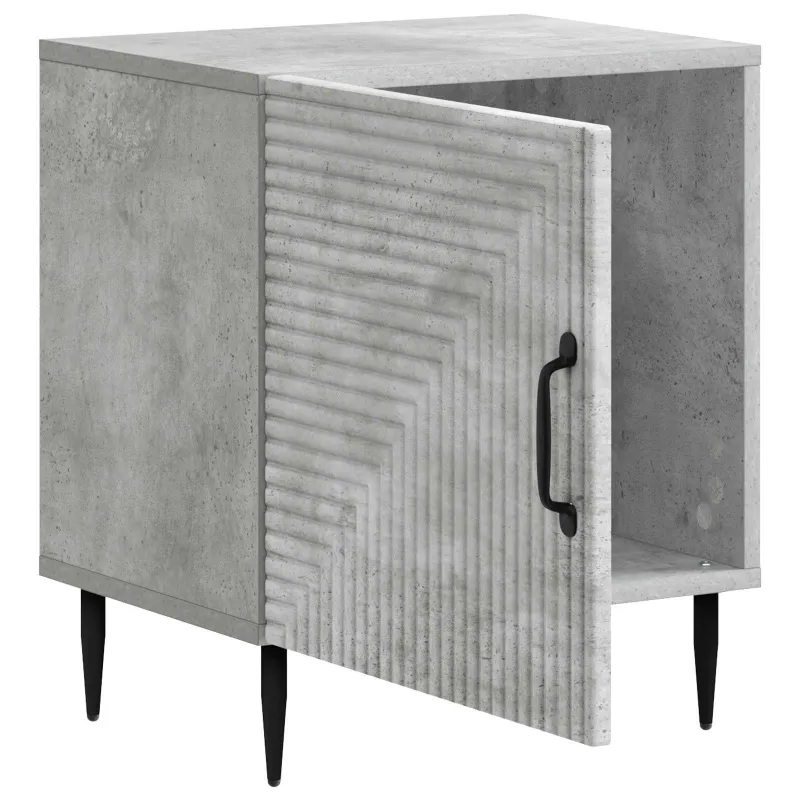 Šalia lovos spintelė 2 pcs Betono pilka 43 x 34,5 x 50 cm