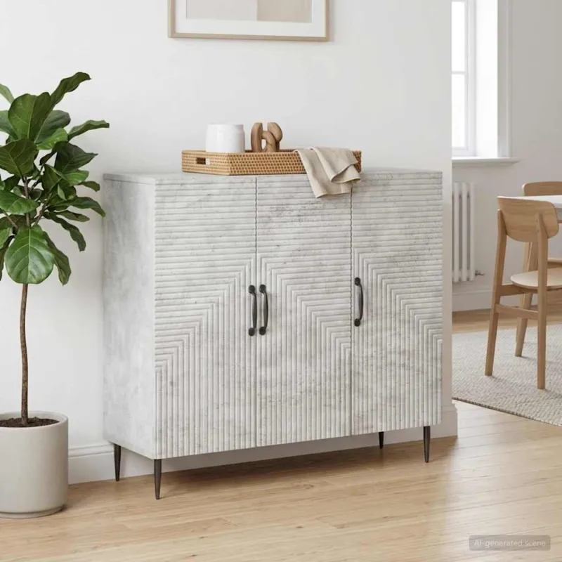 Kabalas Betono pilka 89 x 34,5 x 80 cm Apdirbta mediena